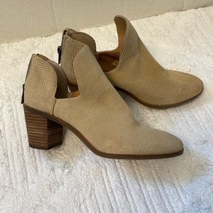 Lucky brand leather heel boots